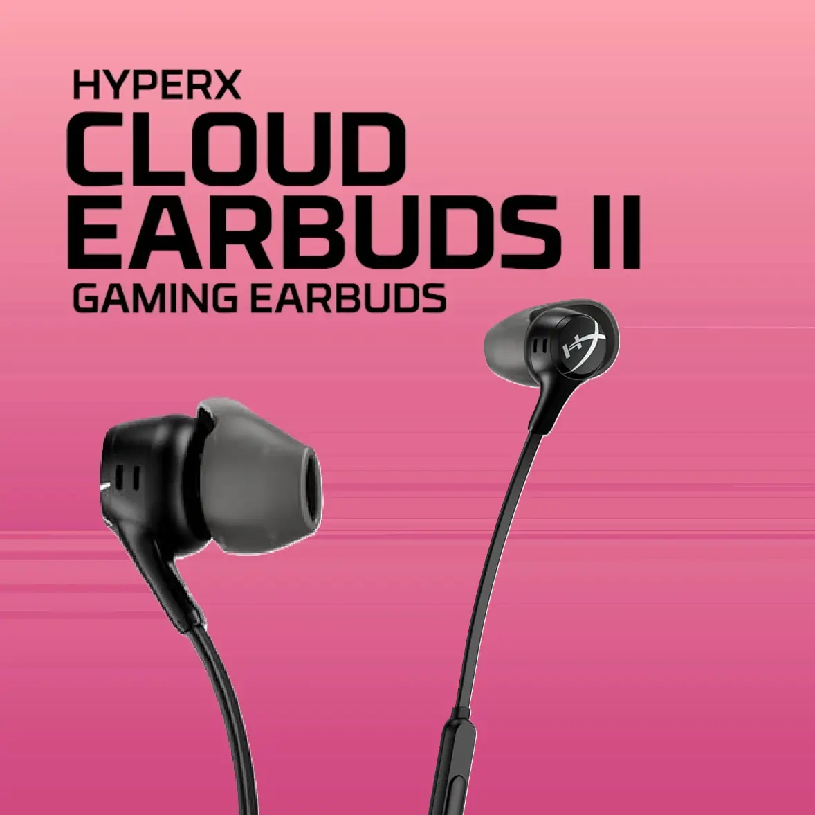 EARBUDS-II-ON-BLACK HyperX Cloud Earbuds II AUX Plug HyperX Cloud Earbuds II – 14mm Drivers