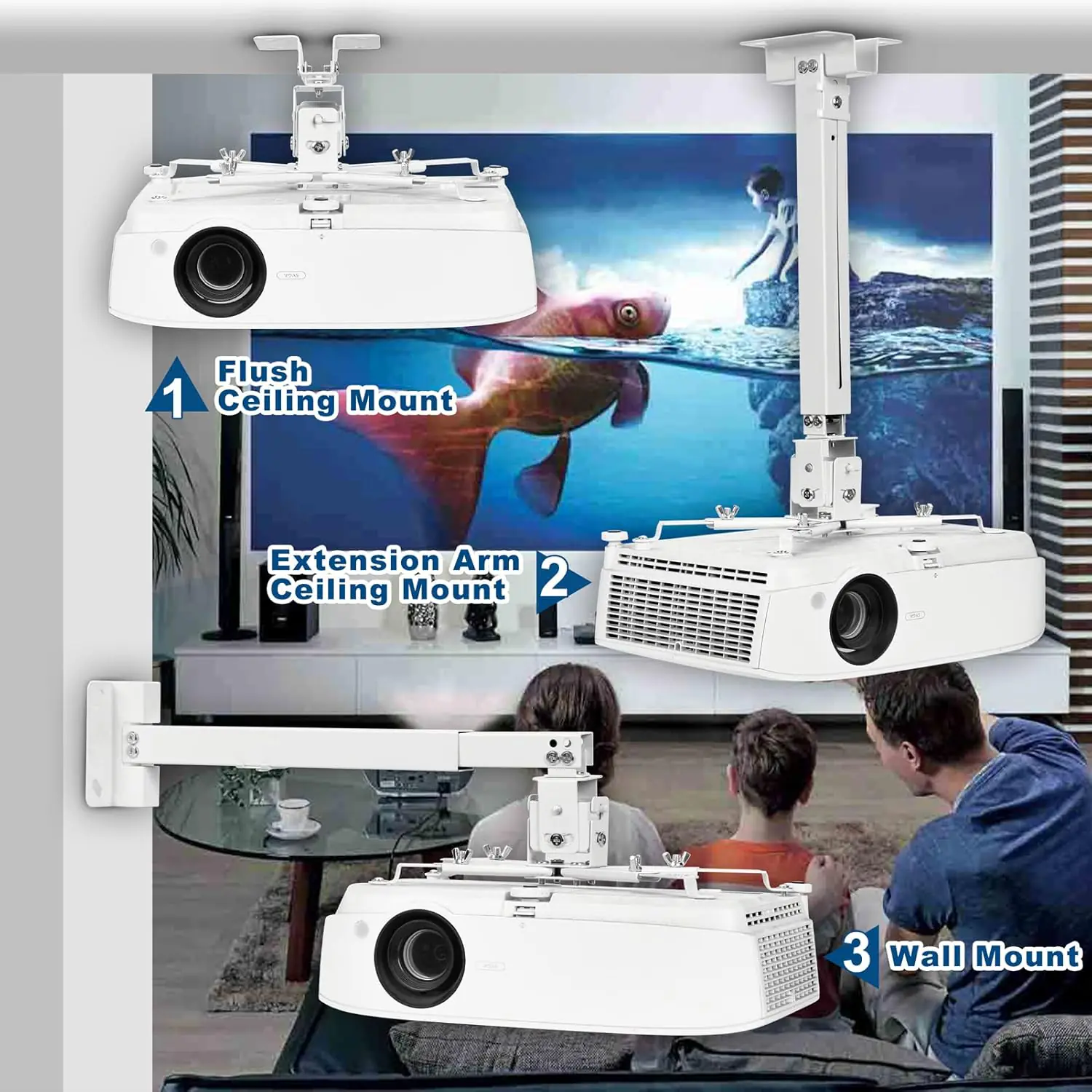 ZENO-PDS08-65 Ceiling and Wall Projector Mount Ceiling & Wall Projector Mount up to 13 kg